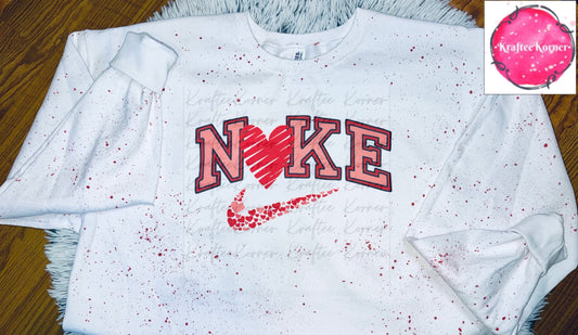 N!KE Valentine Dyed Adult Unisex Crewneck Sweatshirt