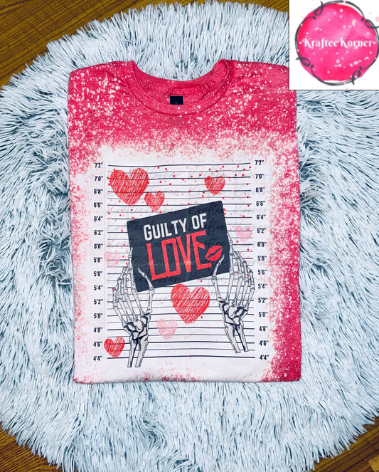 Guilty of Love Bleached Adult Unisex T-shirt