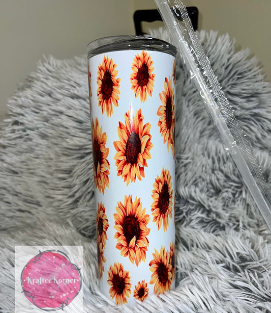 Sunflower 20oz Skinny Tumbler