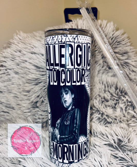 Allergic To Color 20oz Skinny Tumbler