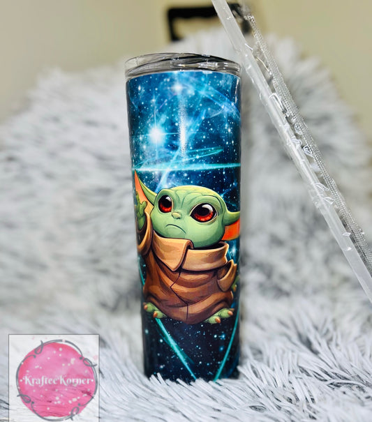 Green Alien 20oz Skinny Tumbler