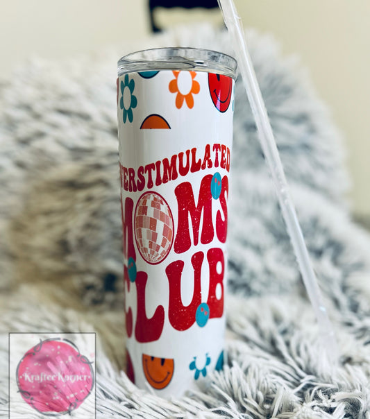 Overstimulated Moms Club 20oz Skinny Tumbler