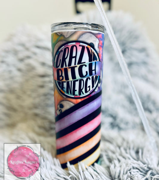 Crazy B Energy 20oz Skinny Tumbler