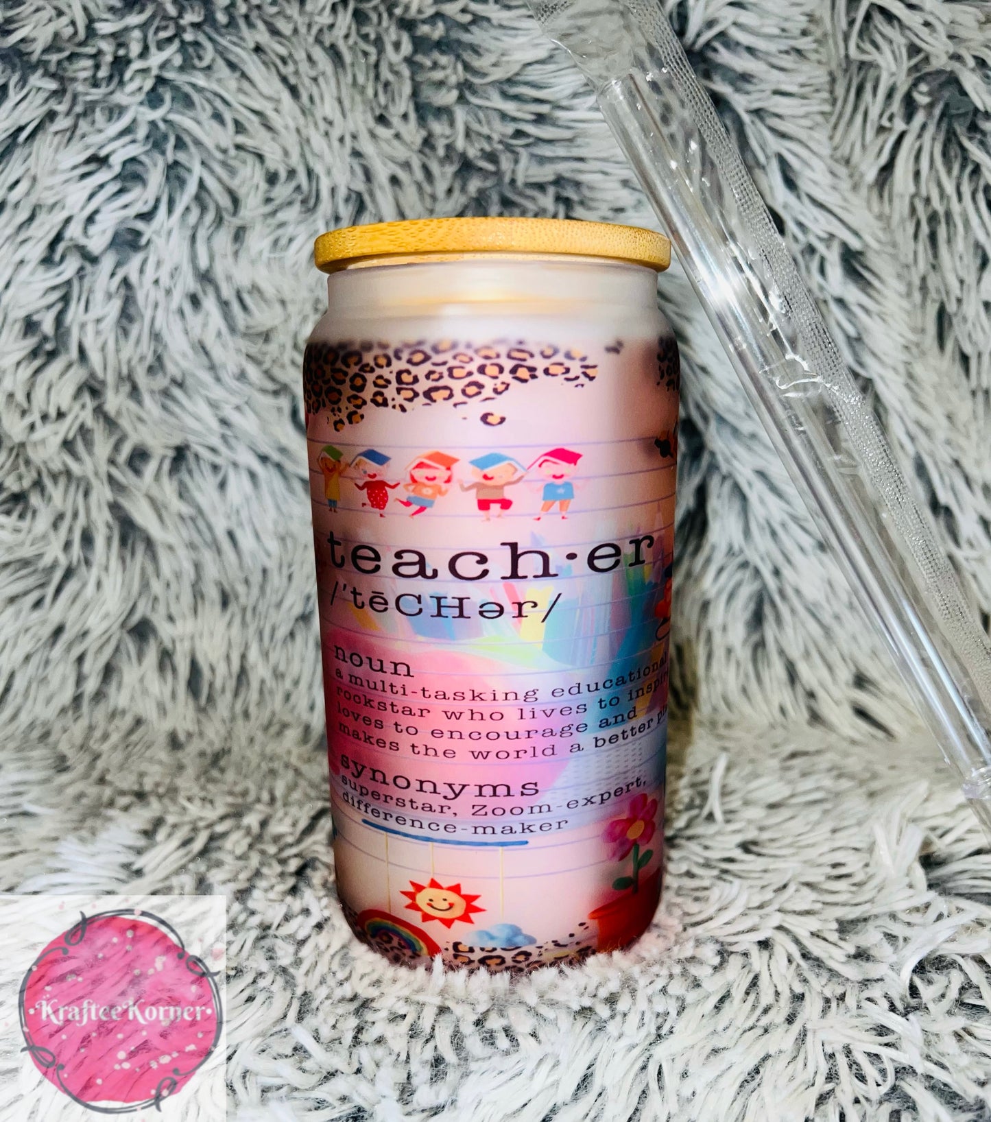 Teacher Life 16oz Libby Glass