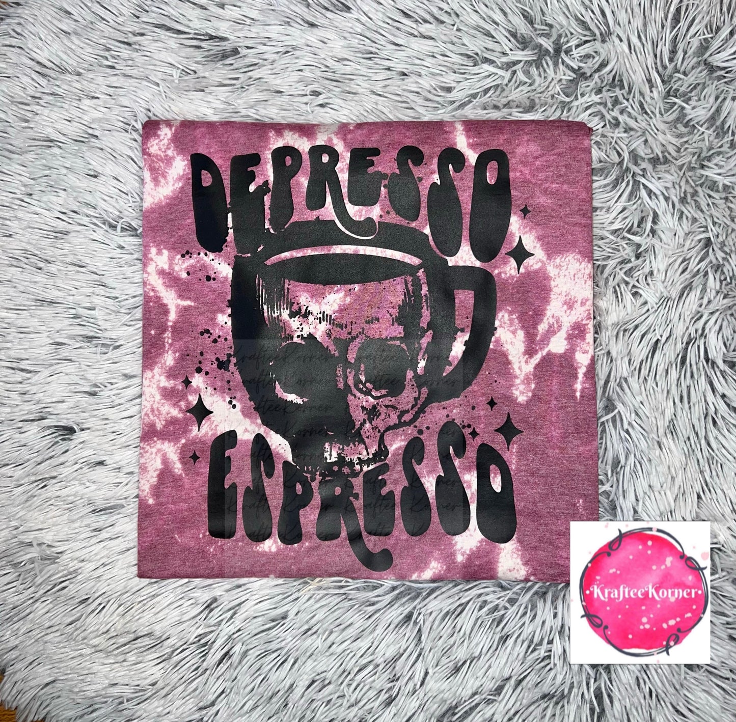 Depresso Espresso Adult Bleached Unisex T-shirt