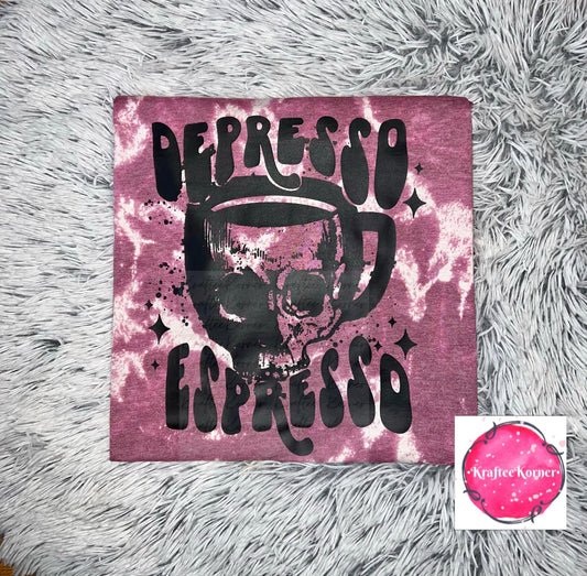 Depresso Espresso Adult Bleached Unisex T-shirt