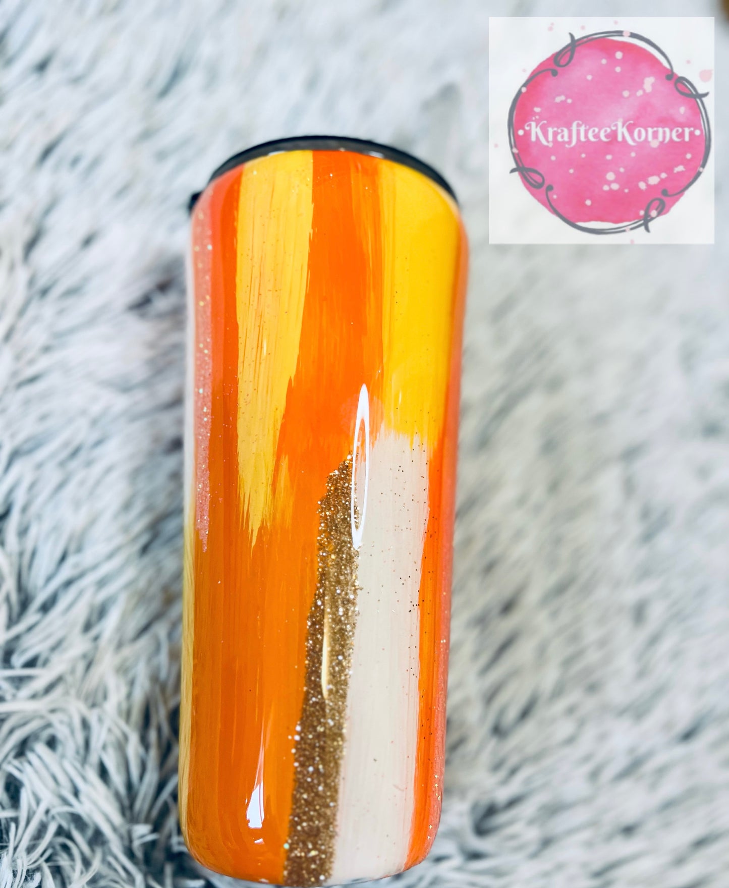 Sunset Brush Stroke 22oz Slim Tumbler