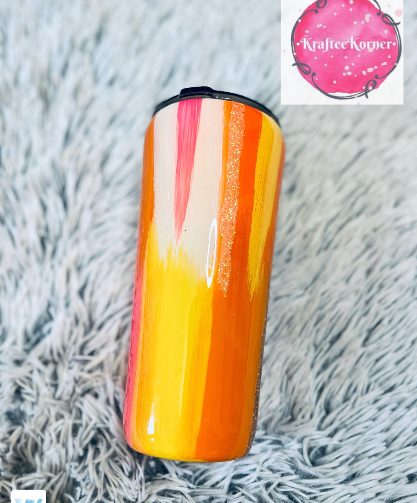 Sunset Brush Stroke 22oz Slim Tumbler